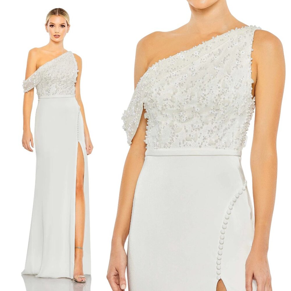 MAC DUGGAL | EMBELLISHED DROP SHOULDER COLUMN GOWN #11264